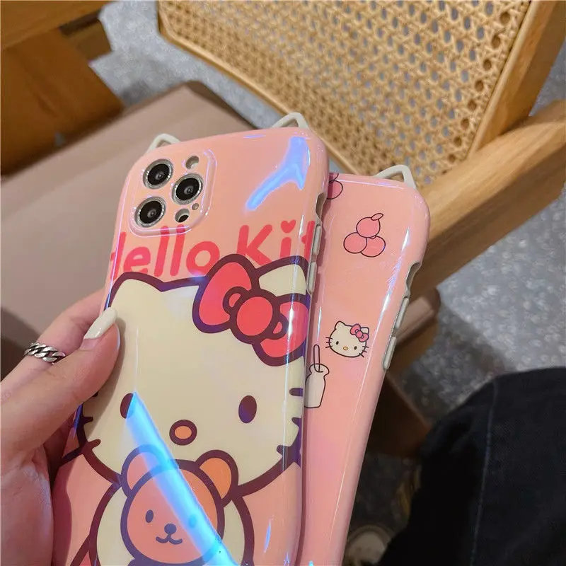 Чехол Hello Kitty для телефона Iphone 13 Pro Max 12 11 X XS MAX XR Blu-Ray мягкий чехол |