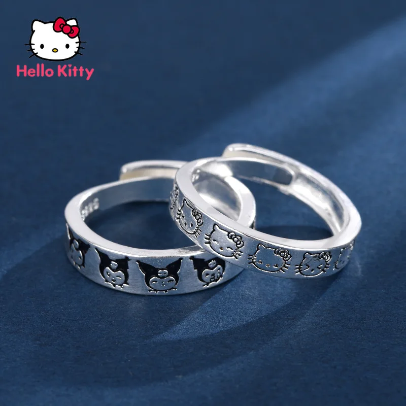 Кольцо унисекс посеребренное с рисунком Hello Kitty Kulomi 925 |