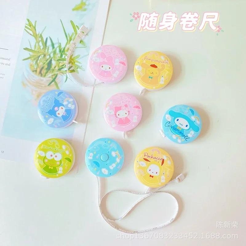 

Sanrio Anime My Melody Hello Kitty Cinnamoroll Kuromi Kawaii 1.5m Portable Small Tape Measures Measurements Waist Soft Ruler
