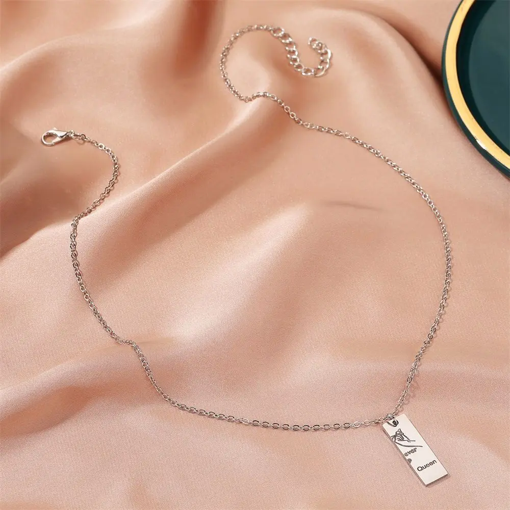 Подарочная цепочка из нержавеющей стали для женщин ожерелье с кулоном в виде