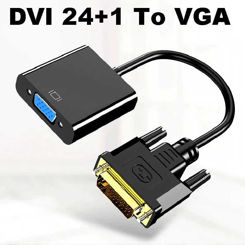 

DVD PC Computer Laptop Notebook DVI Male 24+1 PIN to VGA Female Adapter Full HD 1080P Cable Converter displays Player TV BOX