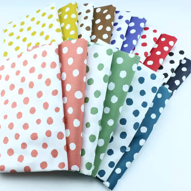 Хлопчатобумажная ткань с принтом в горошек 100% по метру сделай сам лоскутное