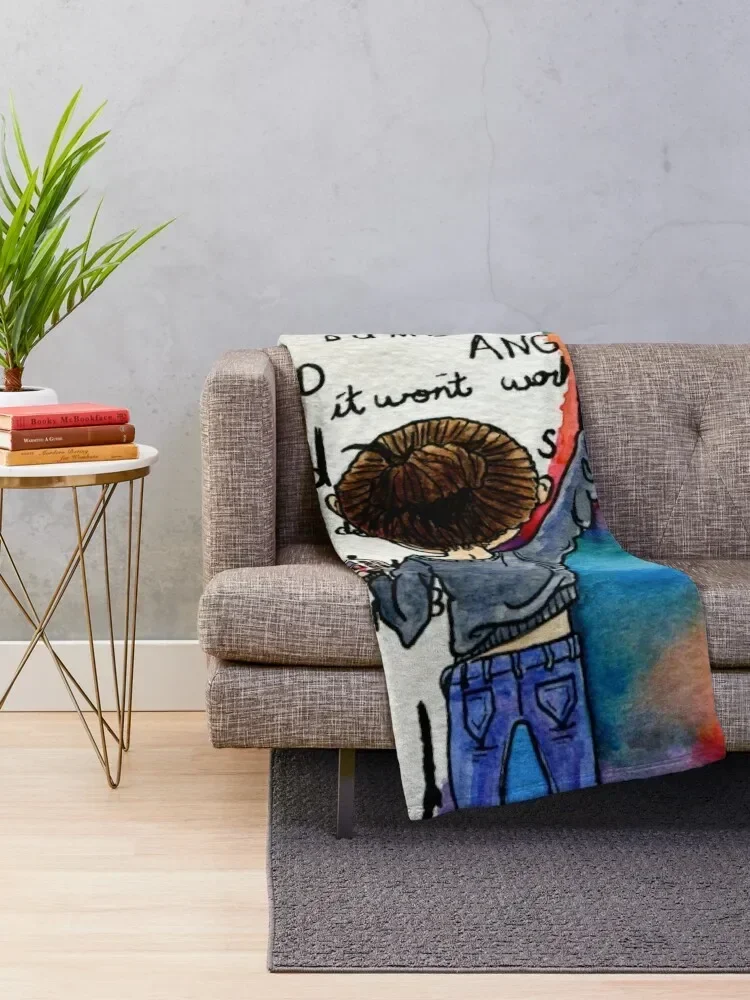 Декоративное одеяло всегда сражайтесь декоративное с рисунком акварели (2015)