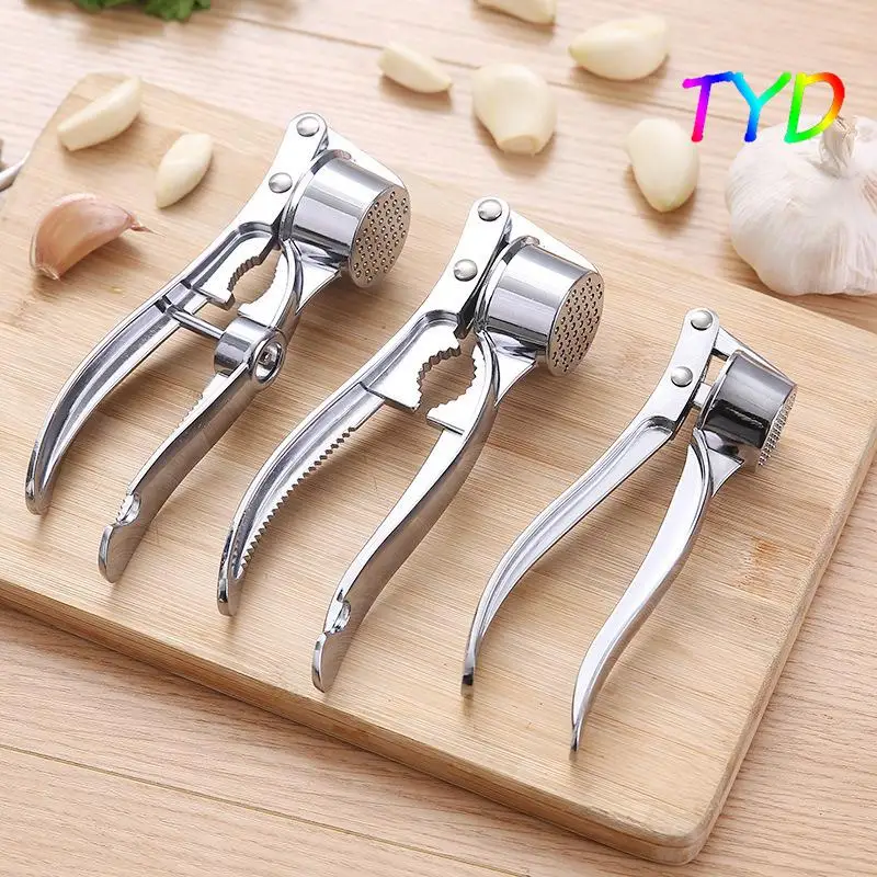 

3 Models Zinc Alloy Garlic Press Manually Mashed Machine Crusher Handheld Cooking Ginger Crusher Kitchen Tools Chopping Squeezer