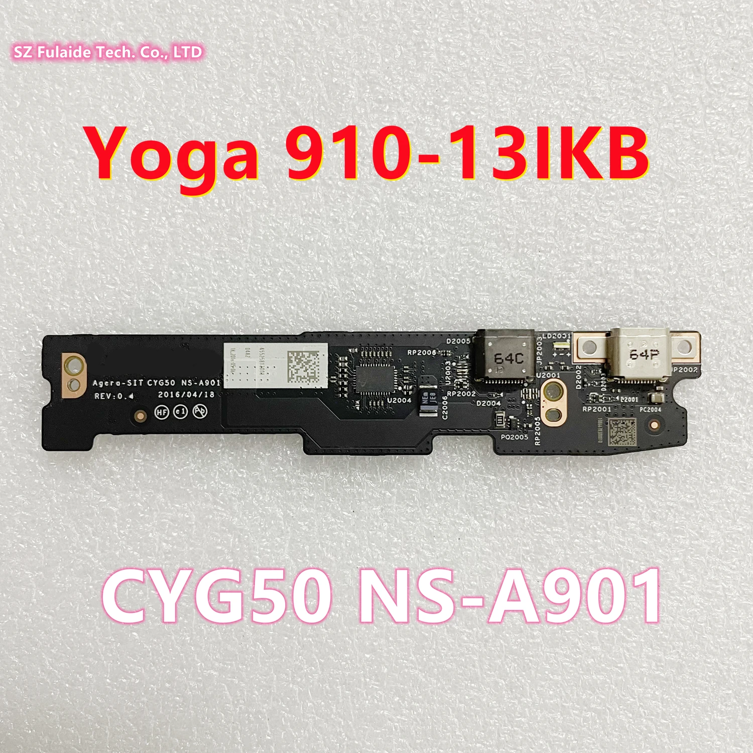 Оригинальное зарядное устройство USB CYG50 для Lenovo Yoga 910-13IKB 910-13 Yoga 5 Pro, плата питания USB Type-C DA30000H420