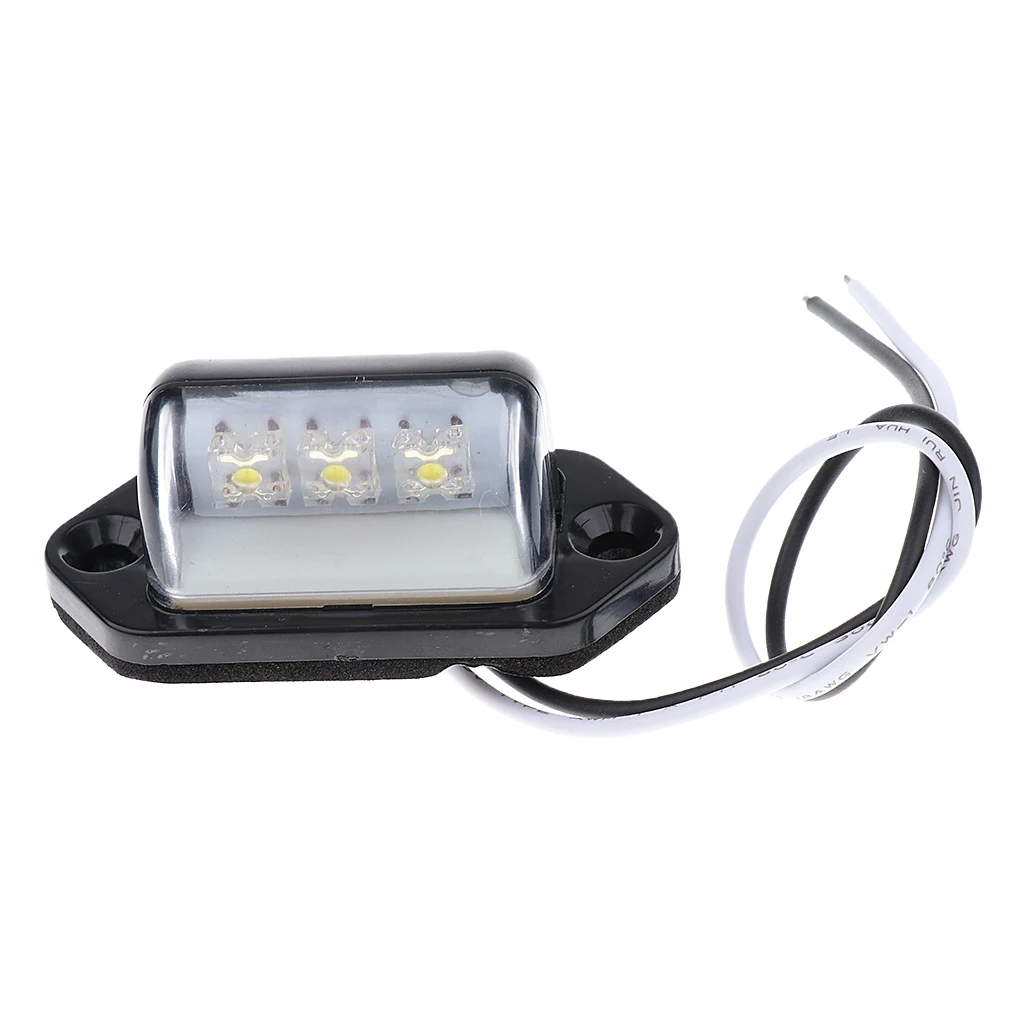 Новый горячий 3-светодиодный задний светильник номерного знака лампа прицепа