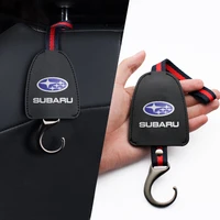 12x pu leather car seat back hooks portable hanging bag rack for subaru forester impreza legacy outback xv brz auto accessories