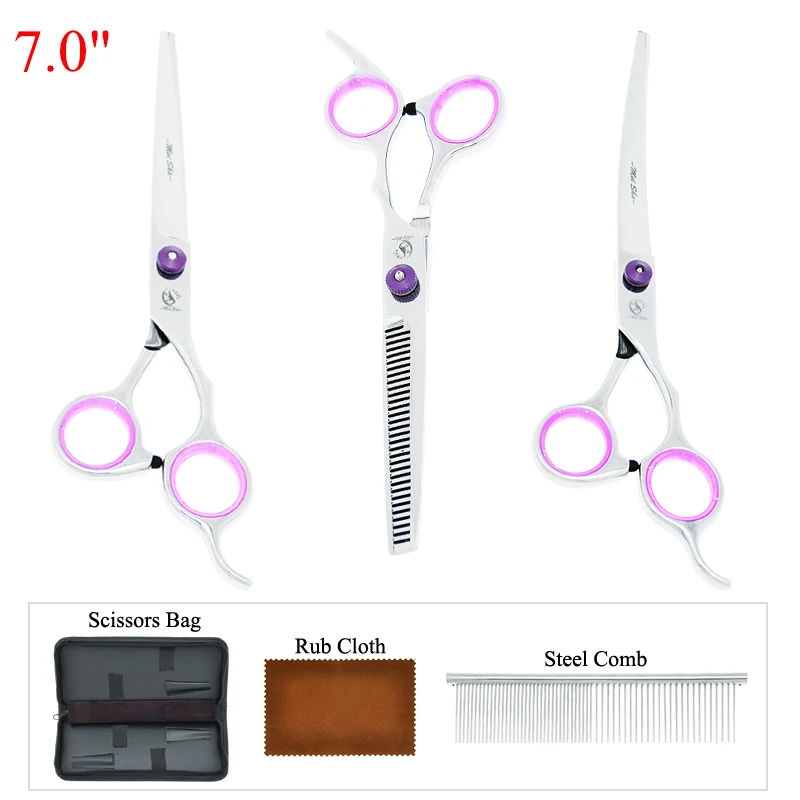 

7 inch Meisha Pet Grooming Scissors Set Dog Shears Straight Cutting Thinning Shear Animal Fur Trimming Puppy Supplies B0007A