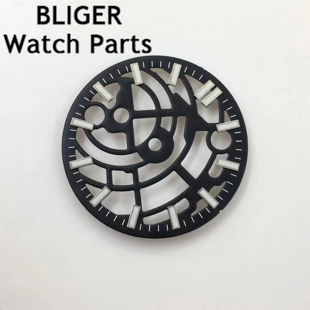 BLIGER 28 мм Черный Синий Зеленый Белый Циферблат часов Светящийся Механизм NH70