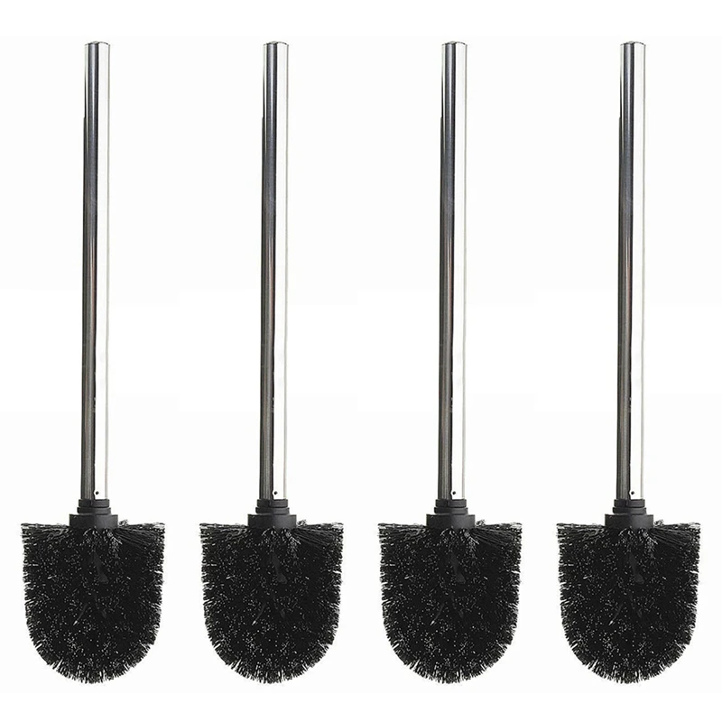 

4X Replacement Stainless Steel WC Bathroom Cleaning Toilet Brush Black Head
