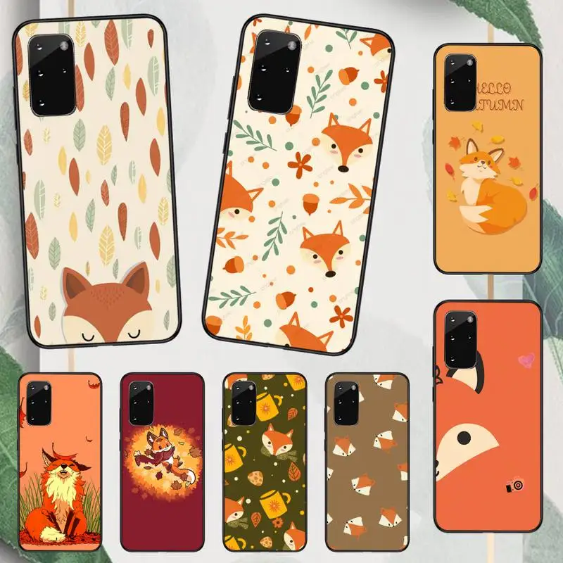 

Fox In Autumn cute cartoon Phone Case For Samsung galaxy A S note 22 52 21 20 53 51 71 12 13 10 32 50 fe s ultra plus