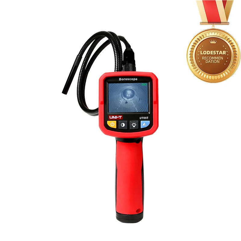

UNI-T UT665 Industrial Snake Borescope Professional Handheld 2.4 Inch Endoscope IP67 Waterproof Vedio Inspection Camera