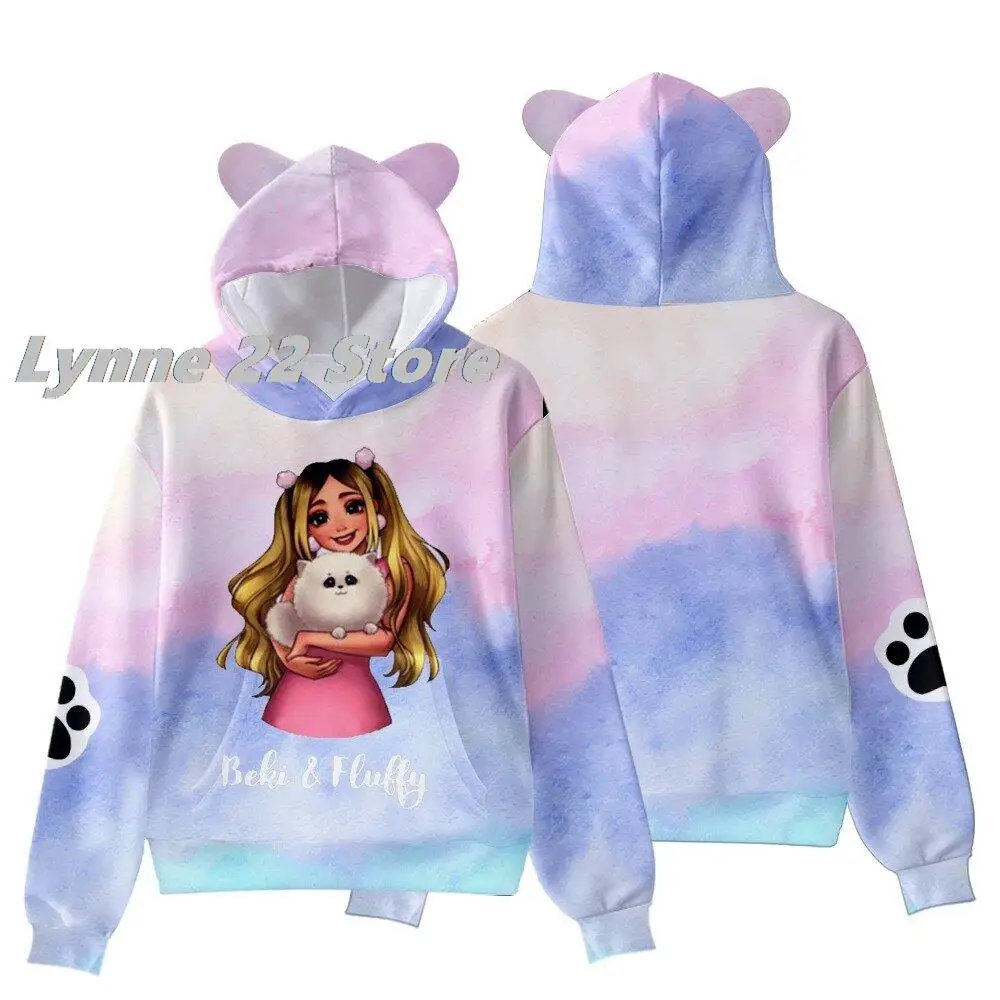 

Женские толстовки Hoodi rebeka Wing Merch Beki пушистые 3D для мальчиков и девочек детские толстовки с кошачьими ушками Harajuku уличная одежда Kawaii детская одежда