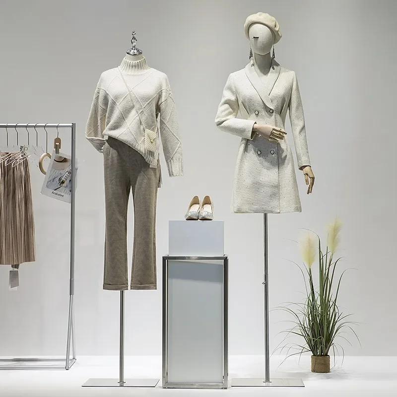 Тканевый чехол женский манекен с железной основой для свадебной одежды