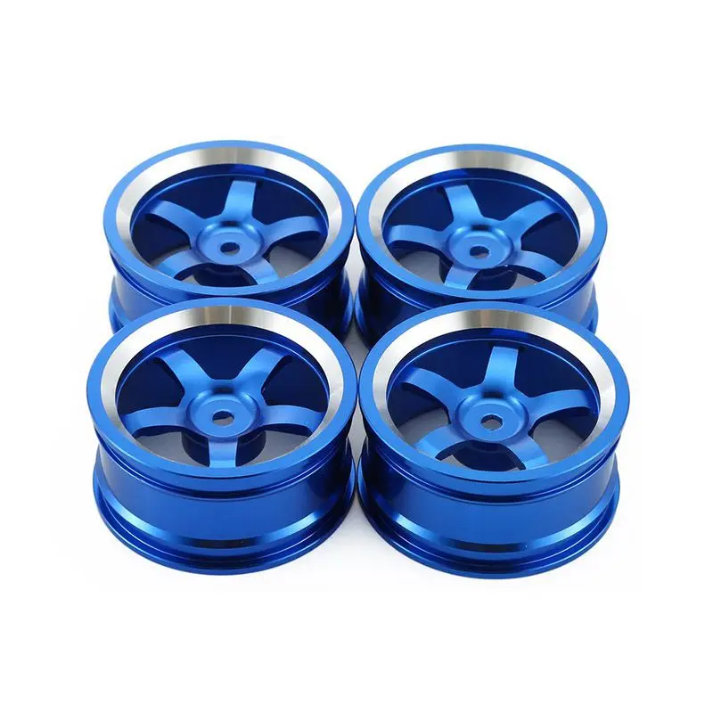 Алюминиевые колесные диски 52 мм 8 шт. для RC 1/10 On-Road Drift Traxxas HSP Tamiya HPI - темно-синие и