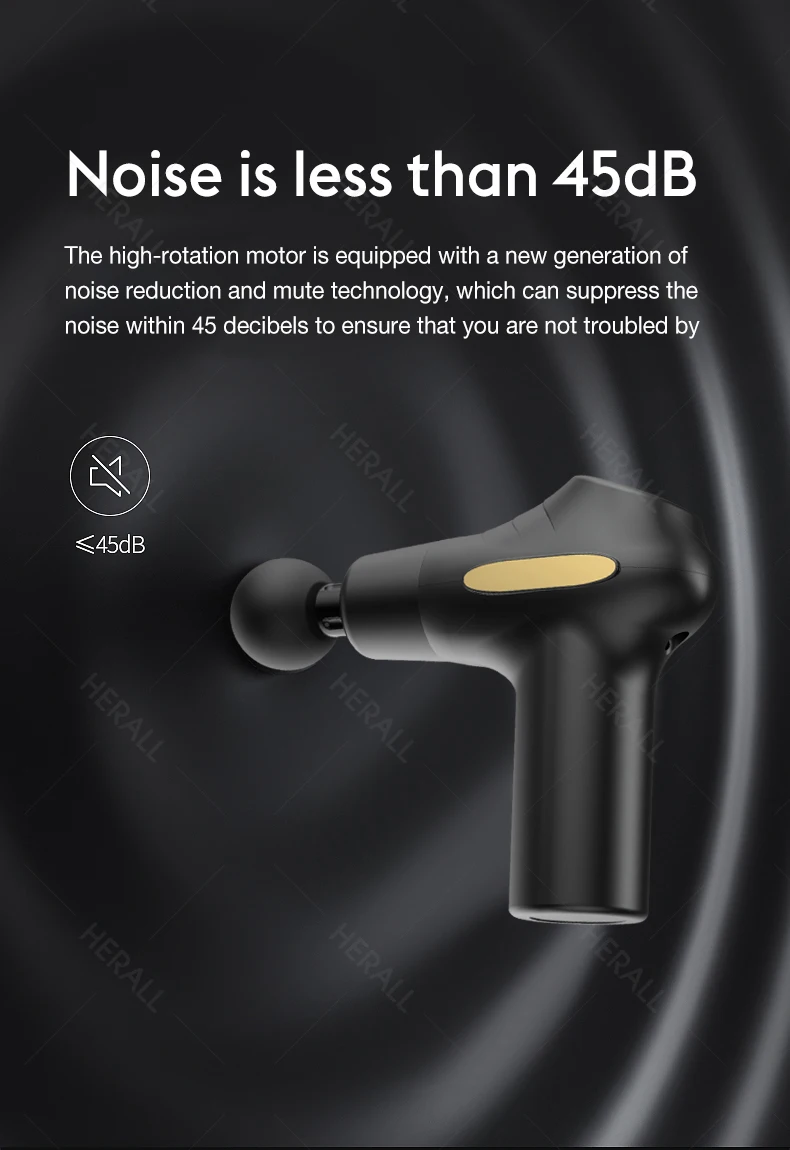 Портативный Массажный пистолет HERALL с ЖК-дисплеем | Красота и здоровье