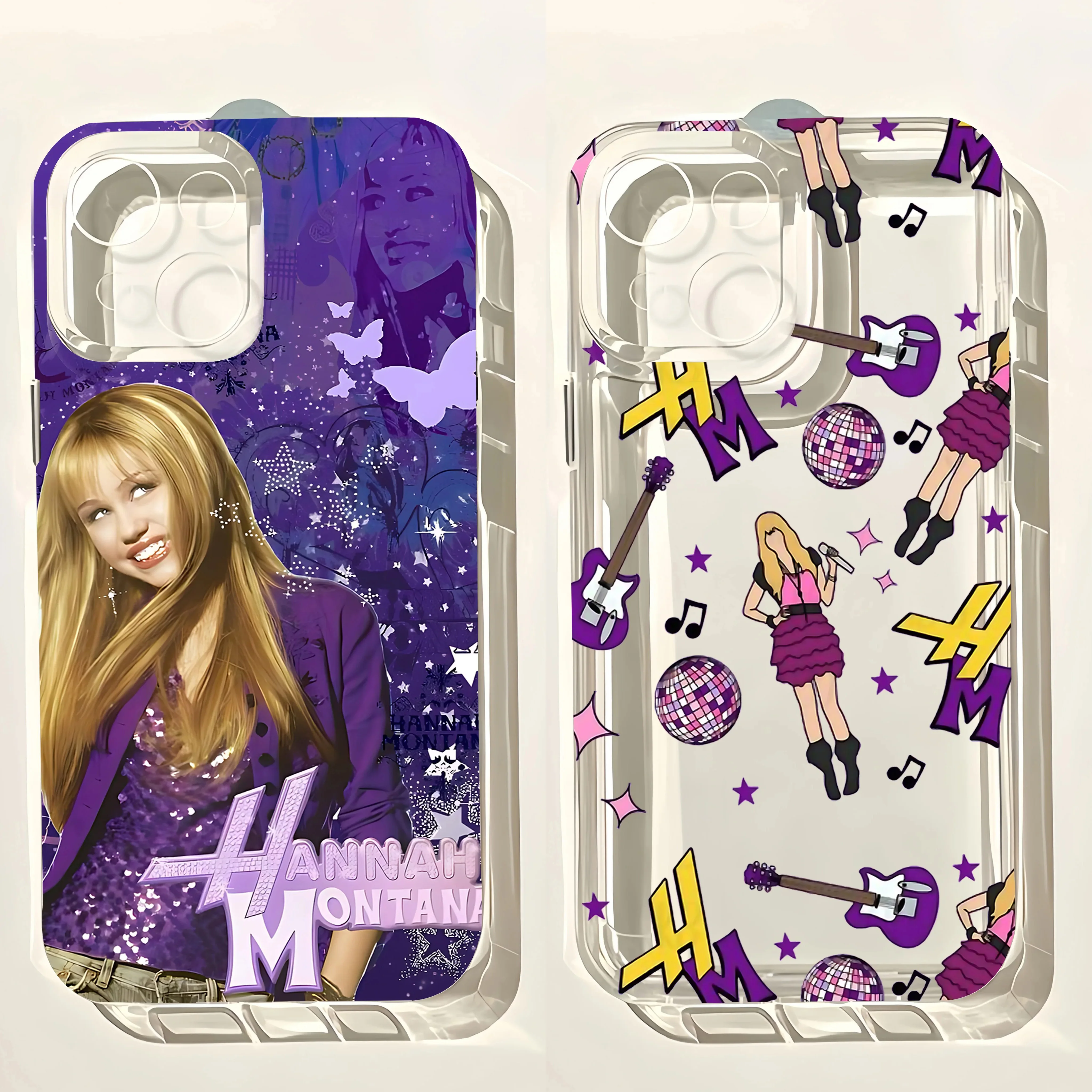 Фото Милый чехол для телефона Hannahs Montanas для iPhone 17e 17 16 16e 15 14 13 12 11 Mini Pro Max X XR XSMax Air Plus, прозрачная задняя крышка №2