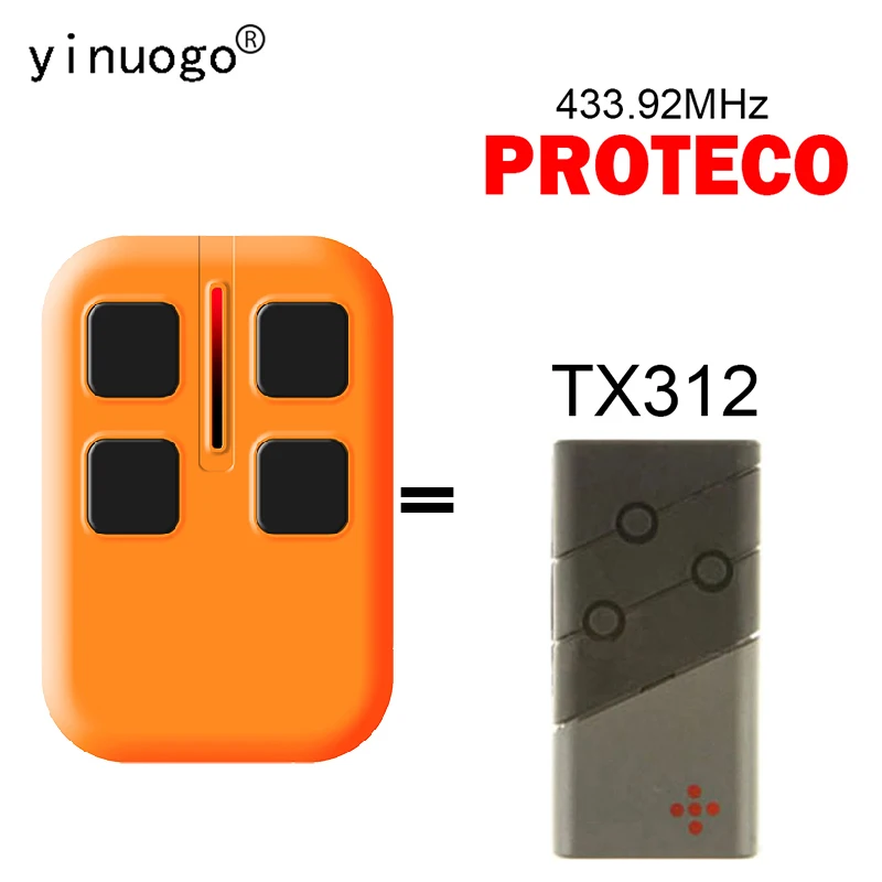 

Compatible With PROTECO TX312 Garage Door Opener Remote Control 433.92MHz Rolling Code PROTECO Electric Door Control