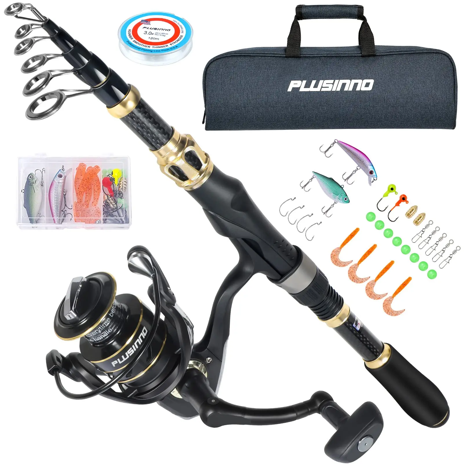 And Reel Combos Carbon Fiber Ⅵ Telescopic Fishing Rod With