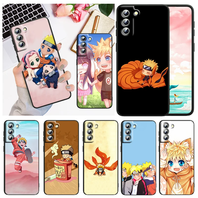 

Cartoon Japanese Naruto For Samsung Galaxy S22 S21 S20 FE Ultra Pro Lite S10 5G S10E S9 S8 Plus Black Soft Capa Phone Case