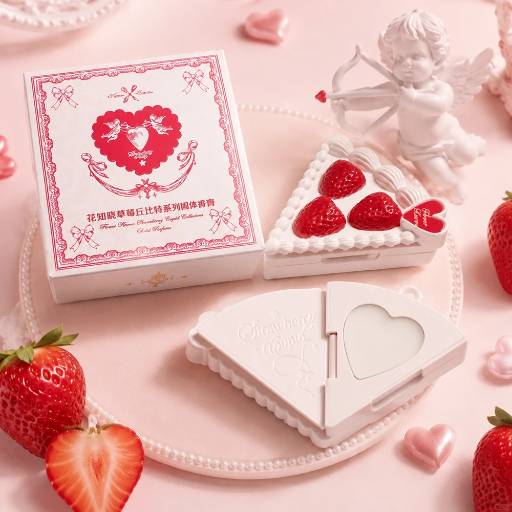 Фото Flower Knows Strawberry Cupid Твердые Духи Крем Гардения Бальзам Парфюм Стик Аромат Сладкий Молочный Цветочный Гардения Жасмин Долгая Стойкость Портативный Путешествие Люкс Подарок Женщине Нишевый Парфюм №1