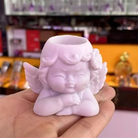 cs84 resin carfts baby angel piggy crystal ball base desk furniture decoration ornaments office home decor