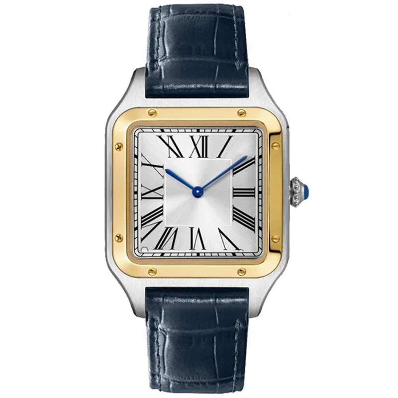 

Luxury Brand Original Qualit Japan Movement Lovers Quartz Watch Reloj Mujer Women Fashion Square Leather Men Wristwatch