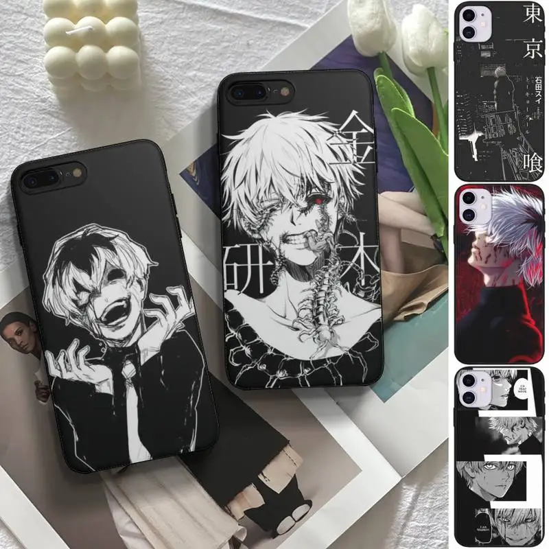 

Hot Anime Tokyo Ghoul Phone Case fundas shell cover for iphone 6 6s 7 8 plus xr x xs 11 12 13 mini pro max
