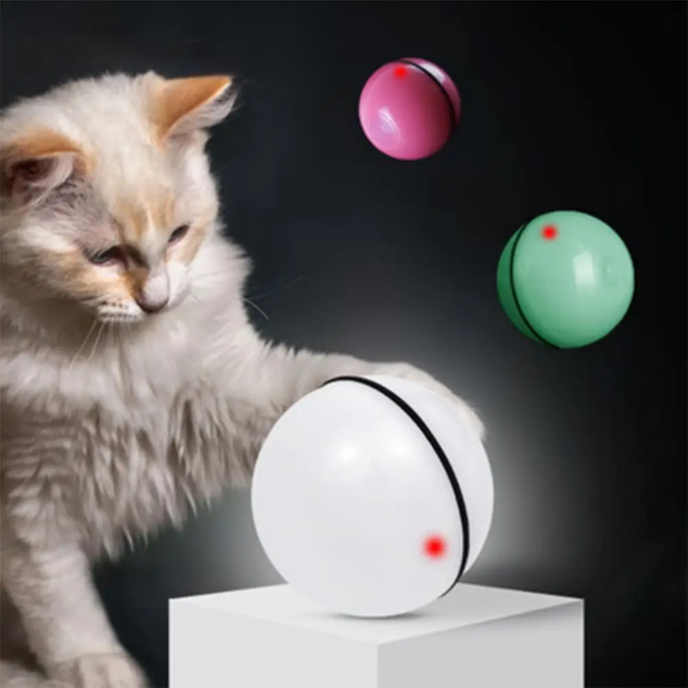 

Interactive Cat Toy Ball Usb Rechargeable Automatic Rotating Electronic Pet Toy