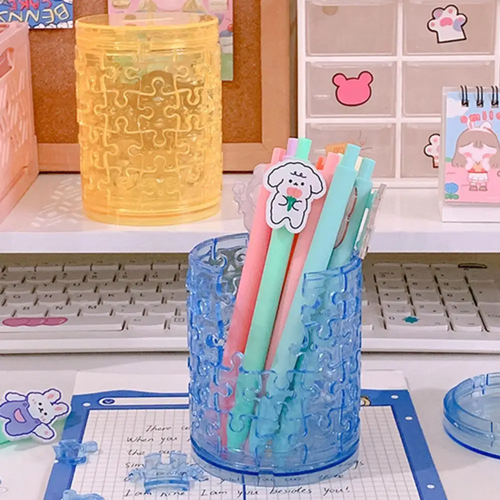 

Useful Pen Container Decorative Cylinder Pen Holder Nordic Hollow Makeup Holder