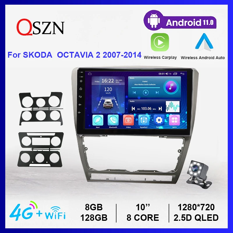 

Android 11 10‘’ Car Radio Multimedia Player Navigation GPS For SKODA Octavia 2 2007-2014 GPS 4G Carplay Auto DSP Stereo Receiver