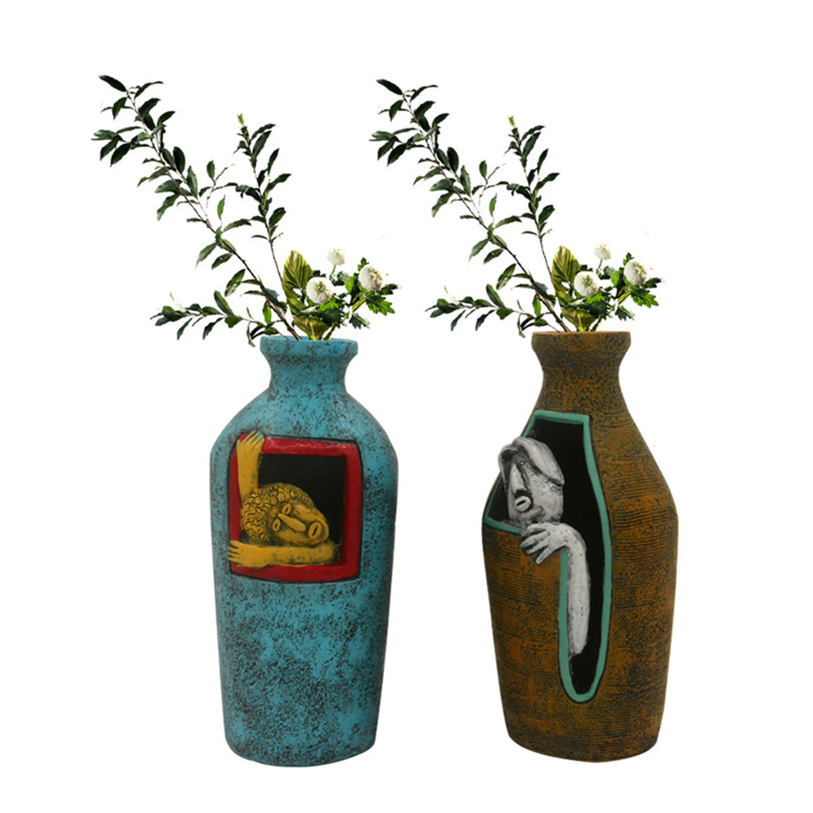 

Creative Vases For Flowers Flower Arrangement Creative Vase Retro Creative Cartoon Man Design Decorative Flower Vase For Home