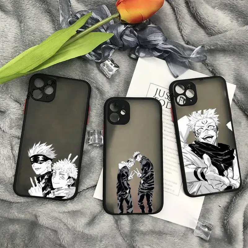 

Japanese Anime Jujutsu Kaisen Phone Case matte transparent For iphone 11 12 13 7 8 plus mini x xs xr pro max cover