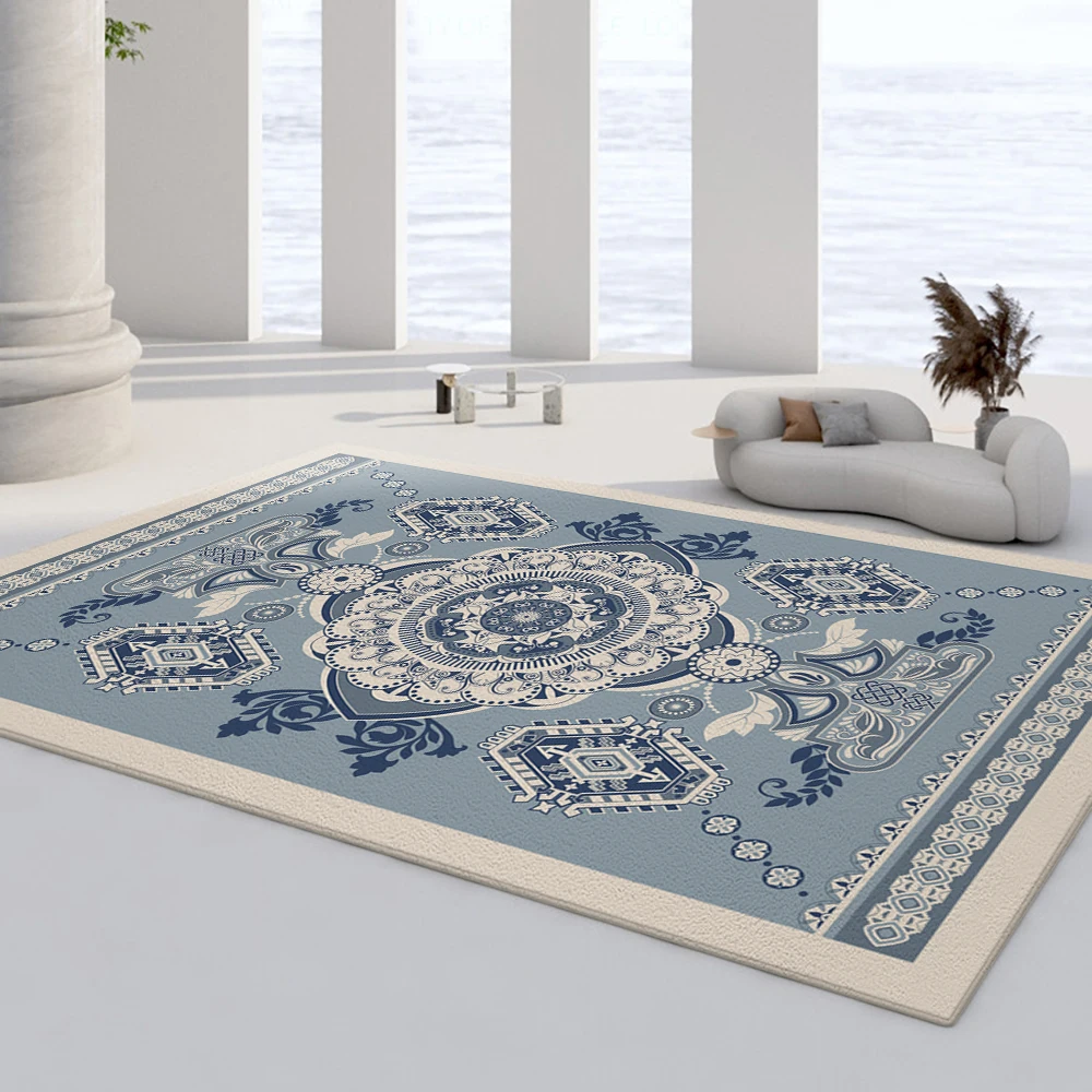 Европейский современный коврик ретро бархатный ковер для гостиной спальни Декор