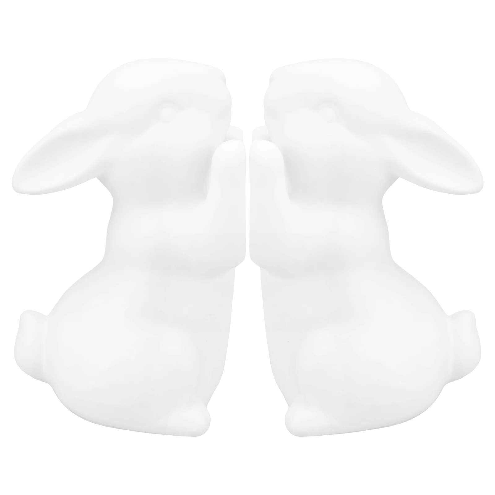 

2pcs Desktop Decor Ceramic Cute Pure White Rabbit Figurines Porcelain Table Home Decoration Gift Statue Furnishings Decor