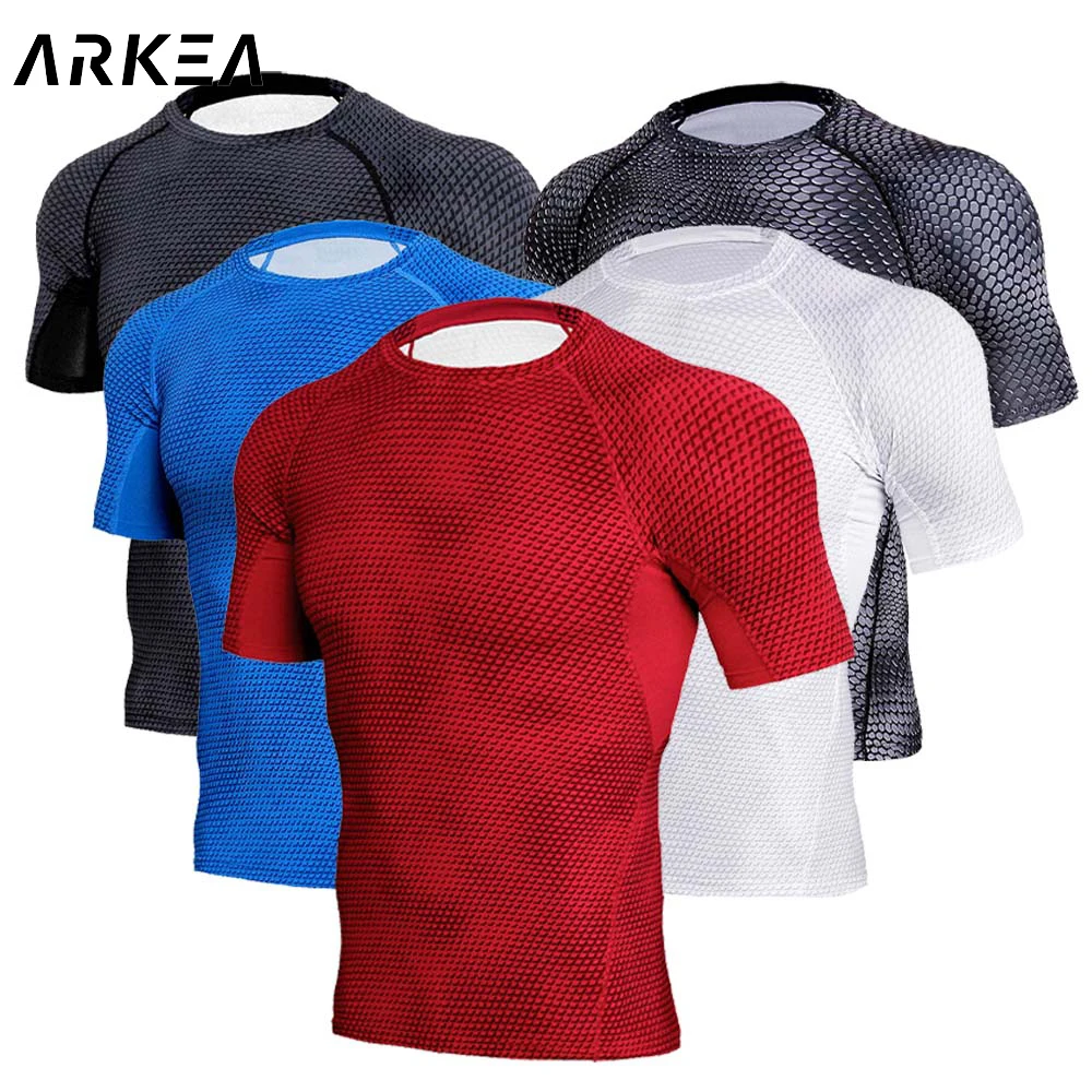 

Tight Shirt Sport High elasticity T Shirt Men Quick Dry Running Shirt Fitness Tops camiseta de compresion deportiva para hombre
