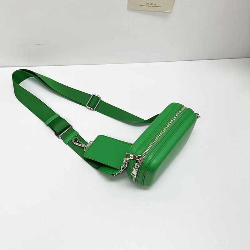 Women's Small Square Bag Casual Versatile Solid Zipper Crossbody Bag Simple Light Single Shoulder Strap Female Shoulder Bag