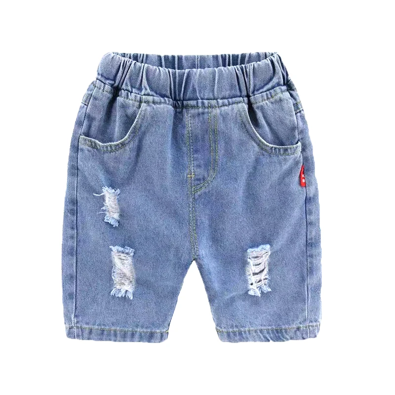 

Cotton Summer Baby Boys Denim Shorts Fashion Hole for Children Jeans Boy Casual Cowboy Shorts Child Toddler Beach Pants 2-8Y