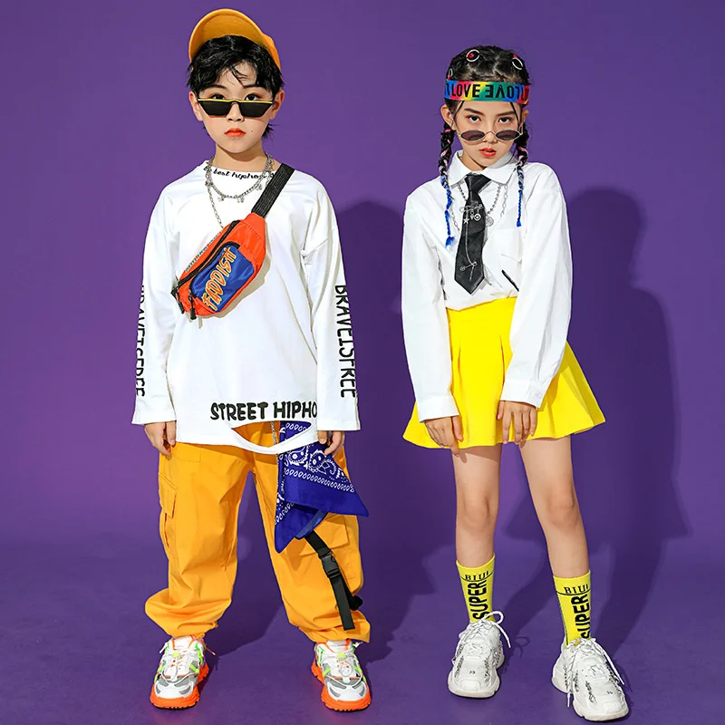 

Костюм в стиле хип-хоп для девочек, костюм для джазовых танцев, костюм для чарлидинга