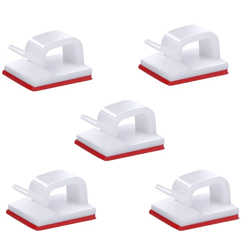 

100 Self-Adhesive Cable Management Clips, Suitable For TV, Computer, Laptop, Ethernet Cable, Desktop Home Office