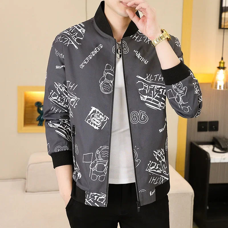Модная бейсбольная куртка в американском стиле для мужчин весенне-осенний