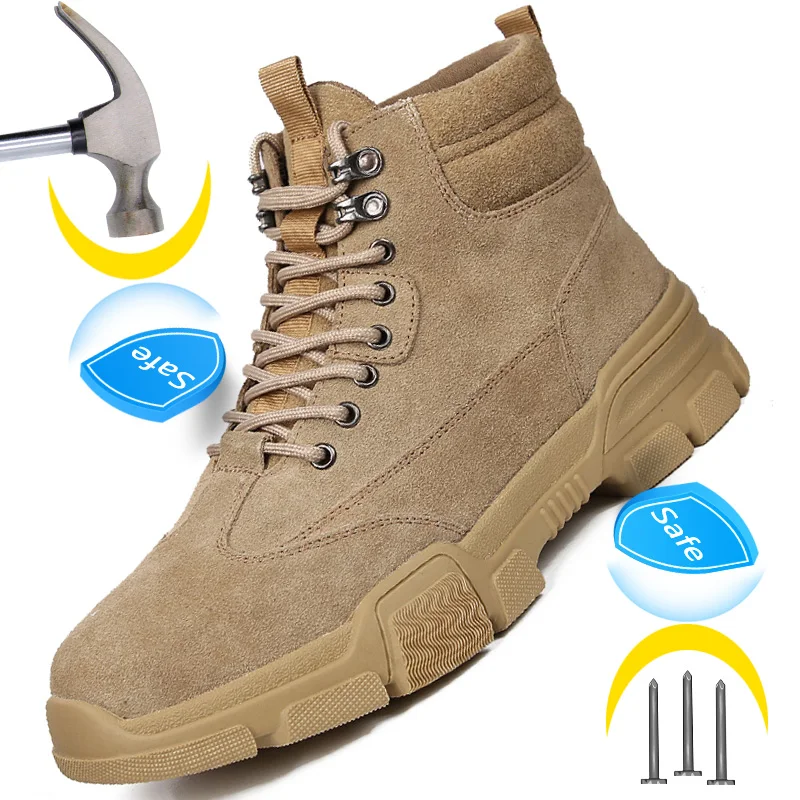 

2020 Men Boots Winter Safety Shoes Men For Martin Boots Indestructible Work Shoes Puncture-Proof Security Boots Steel Toe Shoes