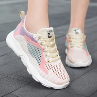 ladies running shoes comfortable soft mesh breathable sneakers fashion versatile colorblocking casual womens shoes travel shoes