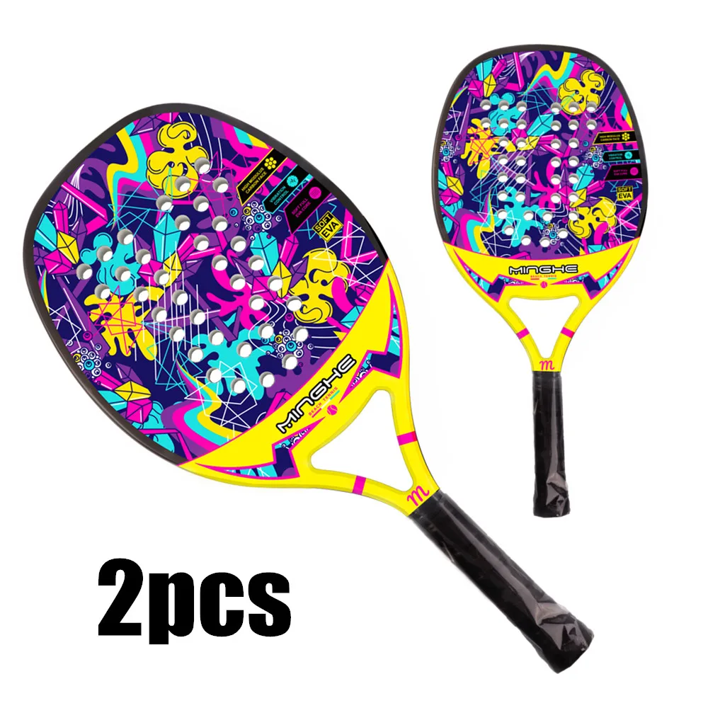 Пляжная ракетка MINGHE из углеродного волокна модель серии граффити яркого цвета с