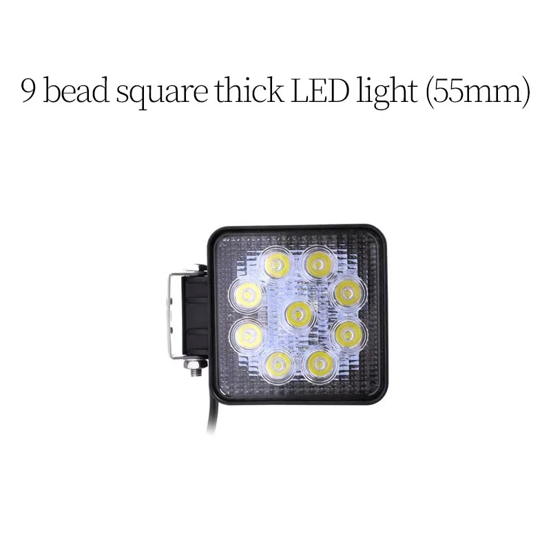 

Excavator accessories are suitable for 9 bead square thick LED light (55mm) Made in China