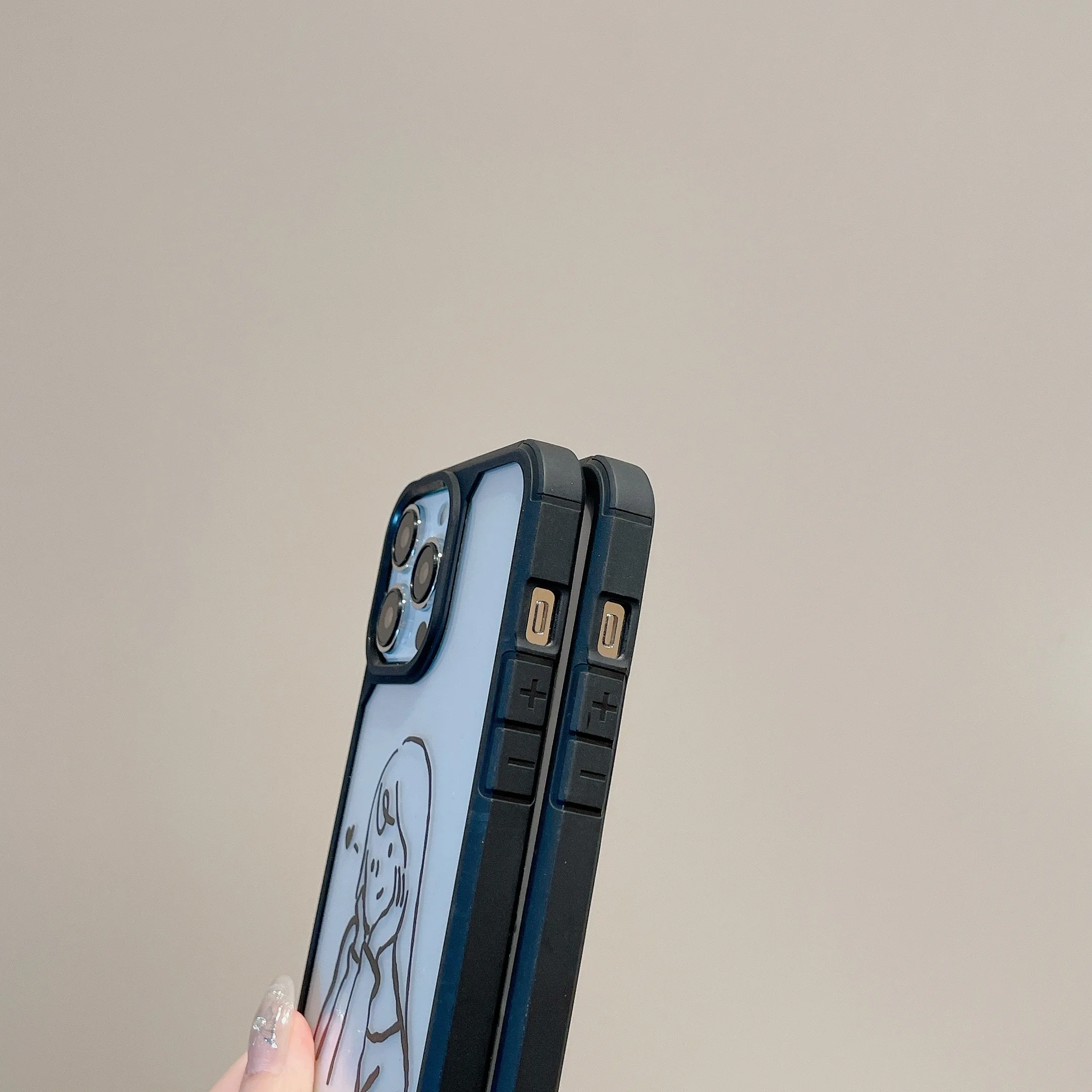 Черный армированный чехол для телефона Young Couple iPhone 15 13 Mini 14Pro 11 12 Xsmax XR 7/8 Plus SE2