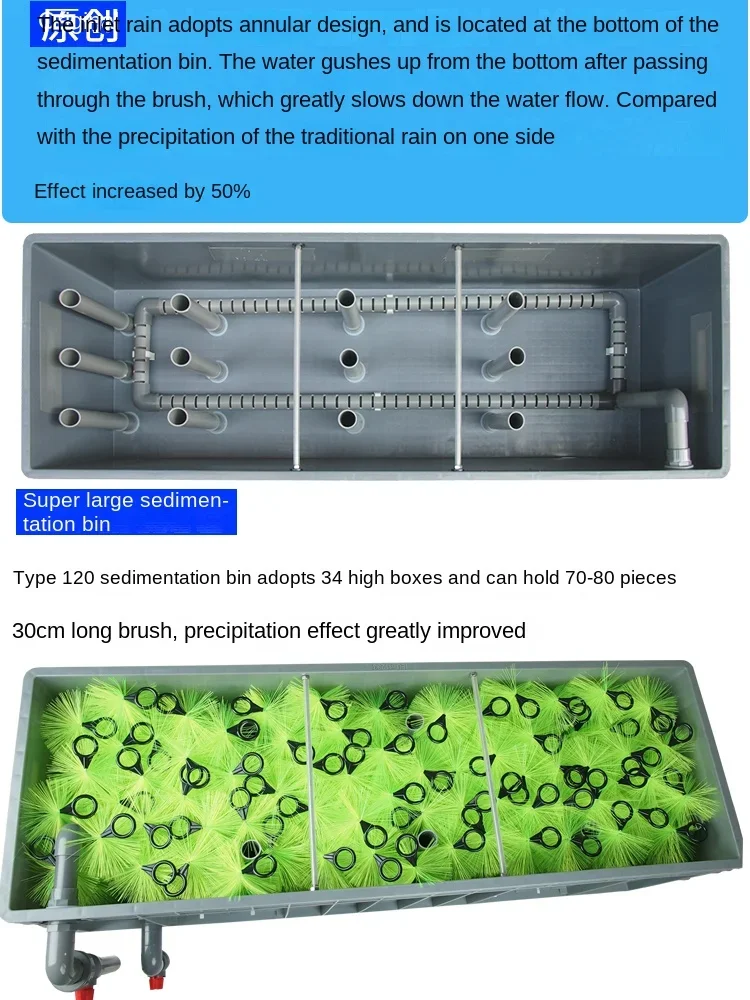 Система фильтрации для разведения рыб в пруду наружная большая капельная камера