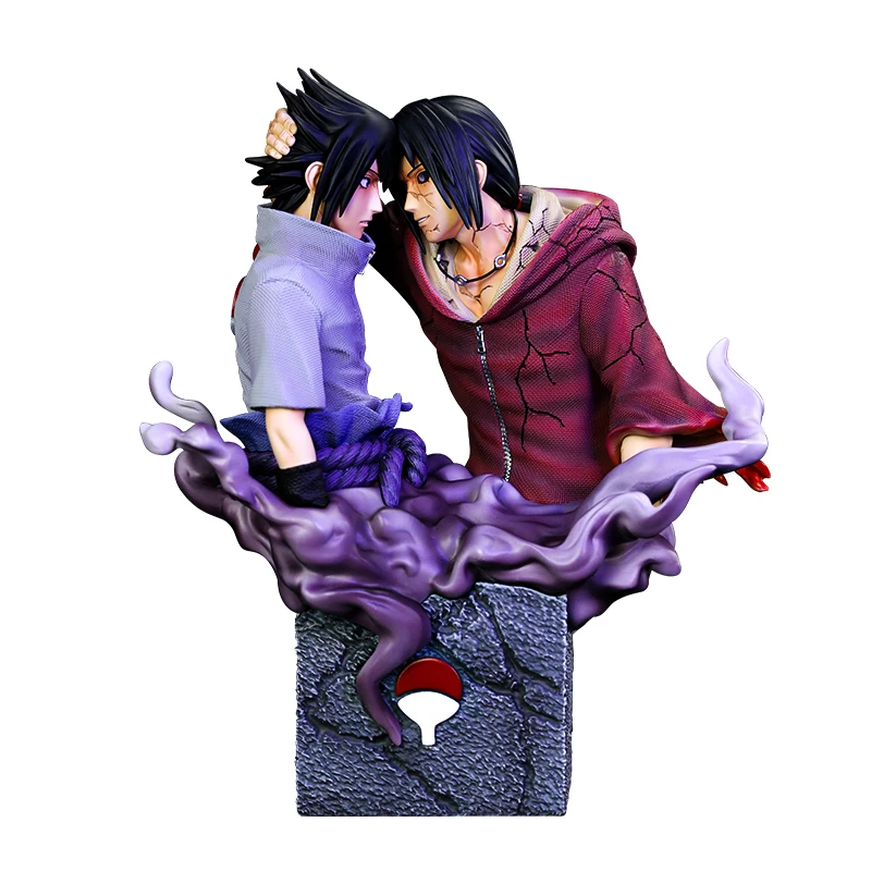 

17Cm Naruto Gk Uchiha Itachi Uchiha Sasuke Anime Action Figure Bust Statue Ornament Model Garage Kit Doll Toys Gift