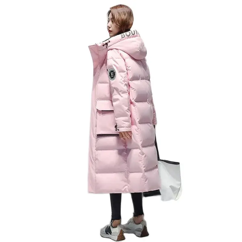 

Down Jacket Women's 2023 New Winter Lovers' 90 White Duck Down Over The Knee To Overcome The Female Tide Of Casual Warm Coat.