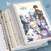 genshin impact anime binder notebook detachable horizontal grid notebooks and journals a5 filler paper spiral notebook diary